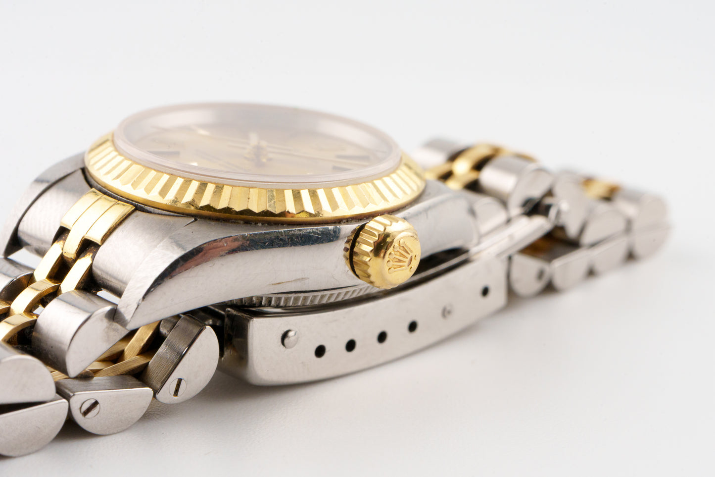 2002 Ladies Rolex Oyster Perpetual 76193 Champagne
