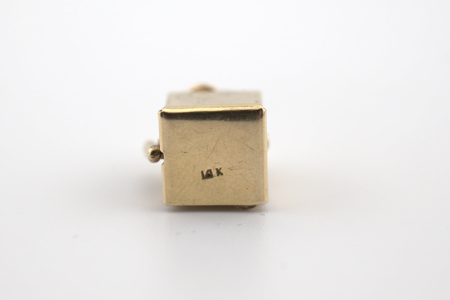 14k Gold Vintage Mechanical Slot Machine charm