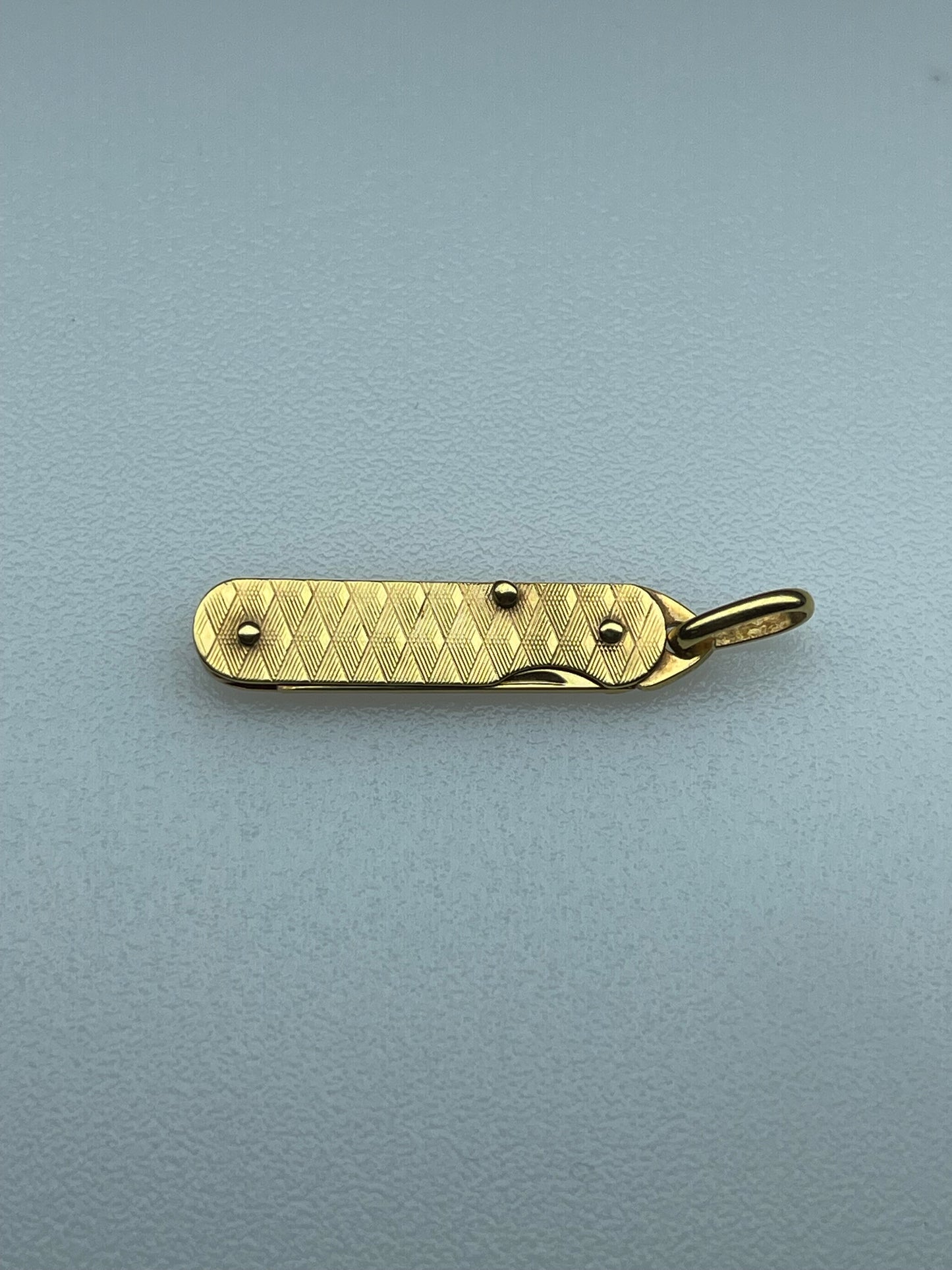 Authentic Italian 14K Gold Knife Pendant Charm
