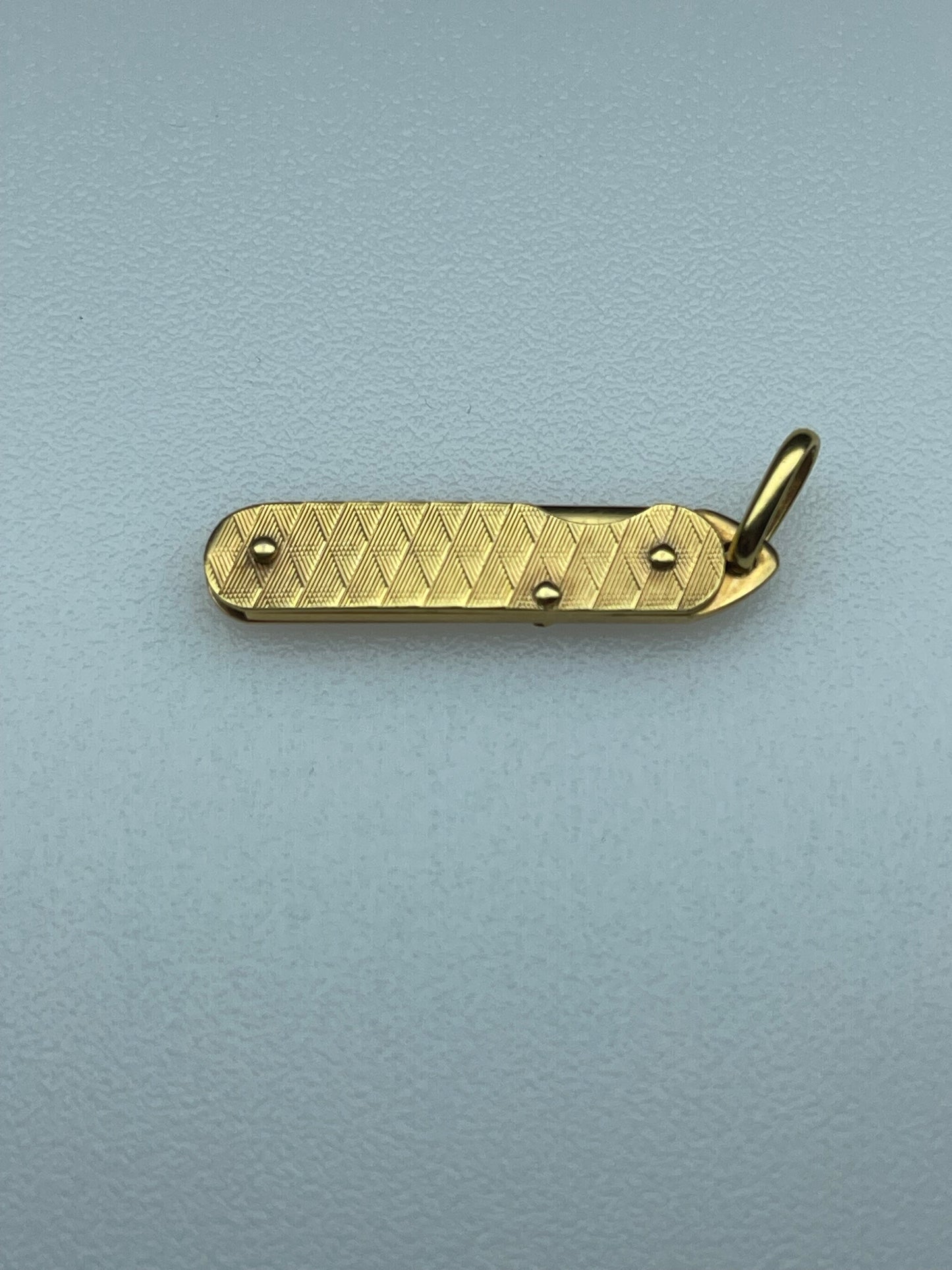Authentic Italian 14K Gold Knife Pendant Charm
