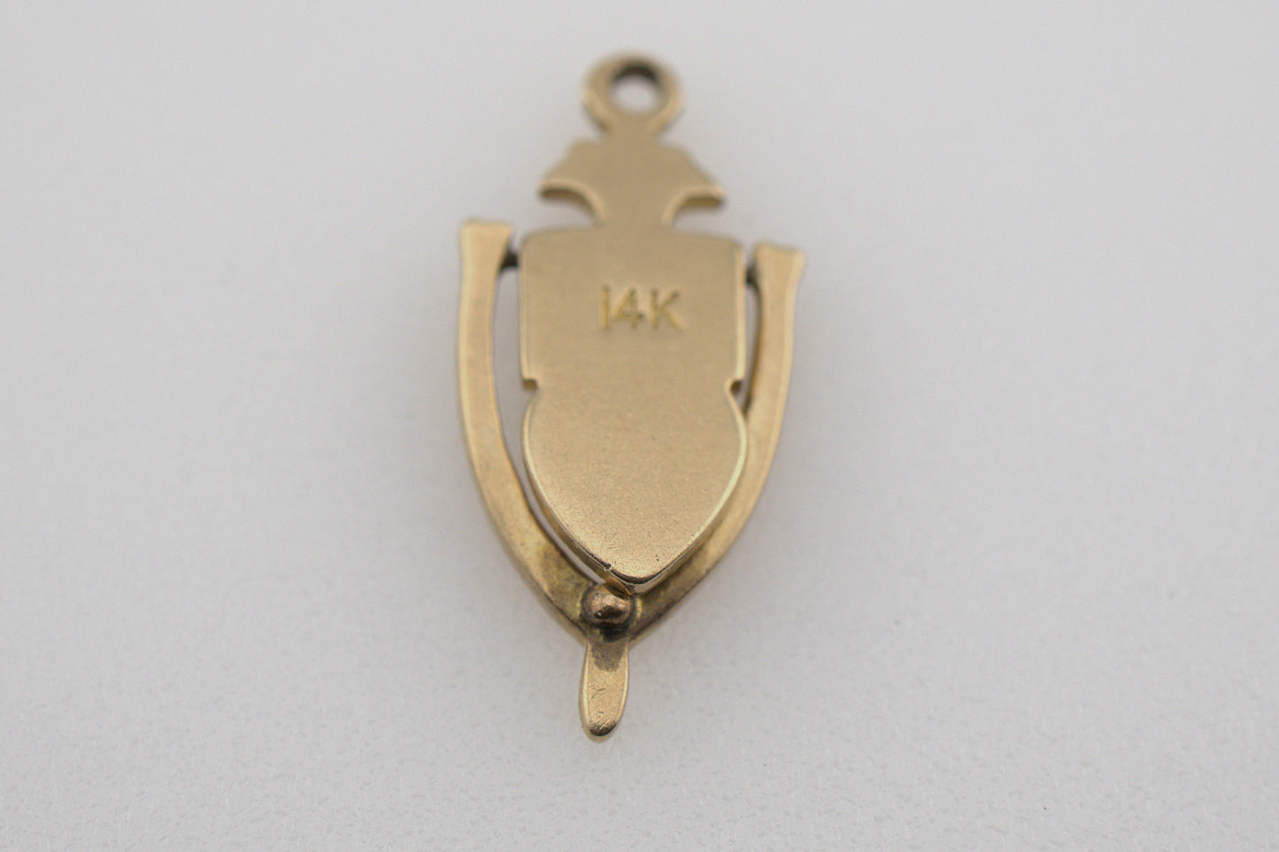 Vintage 14k Gold "Knock At My Heart" Door Knocker Charm