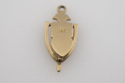 Vintage 14k Gold "Knock At My Heart" Door Knocker Charm