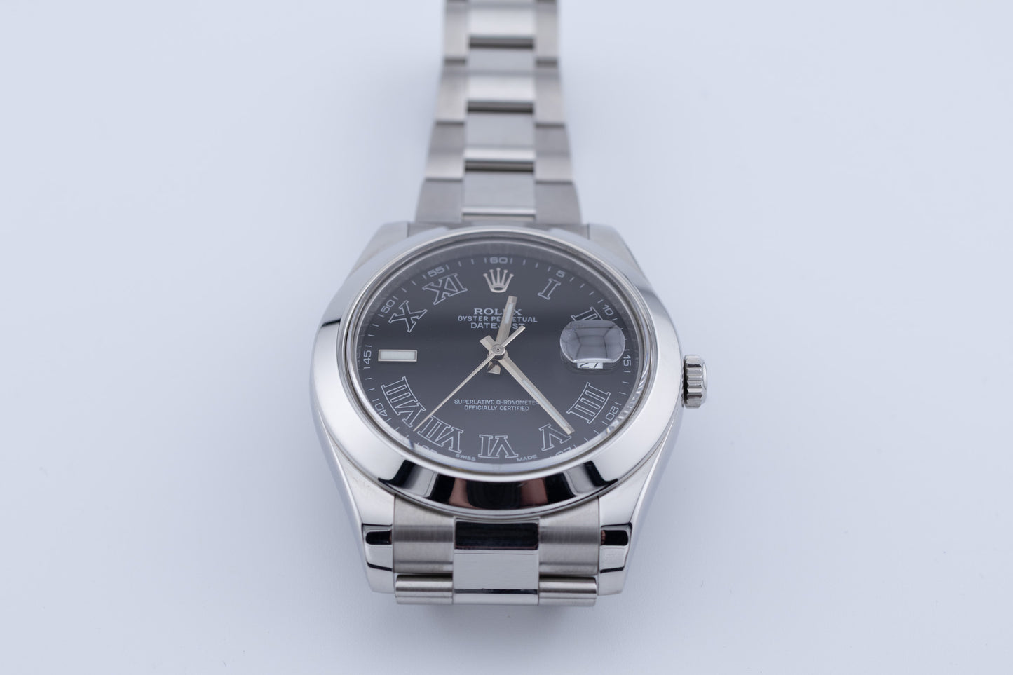 Datejust II 41 Grey Dial Oyster Steel Men's Watch 116300-0006