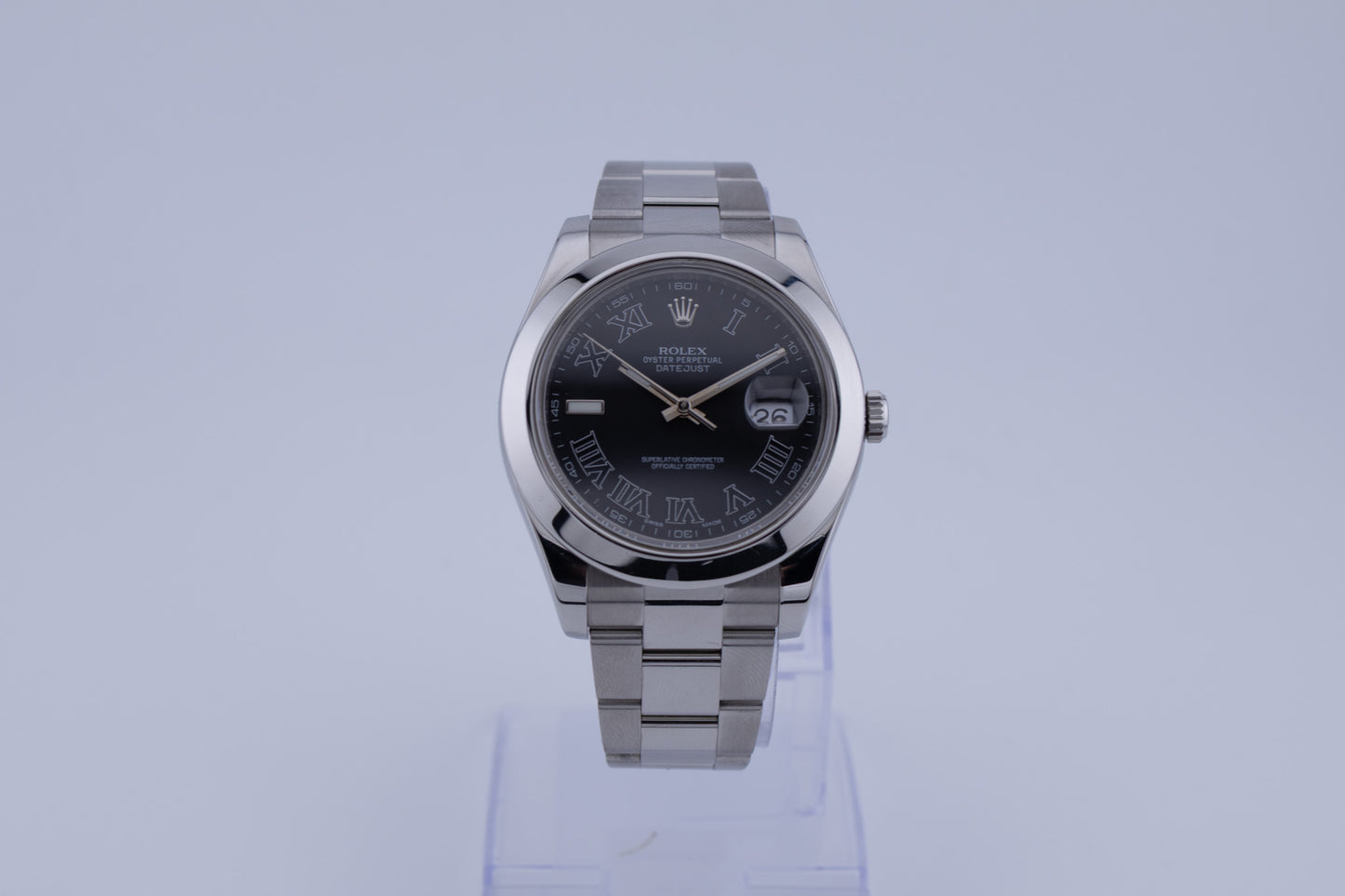 Datejust II 41 Grey Dial Oyster Steel Men's Watch 116300-0006