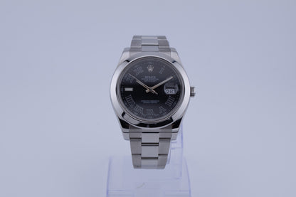 Datejust II 41 Grey Dial Oyster Steel Men's Watch 116300-0006