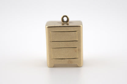 Vintage 14k Yellow Gold Miniature Safe Charm