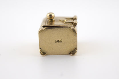 Vintage 14k Yellow Gold Miniature Safe Charm
